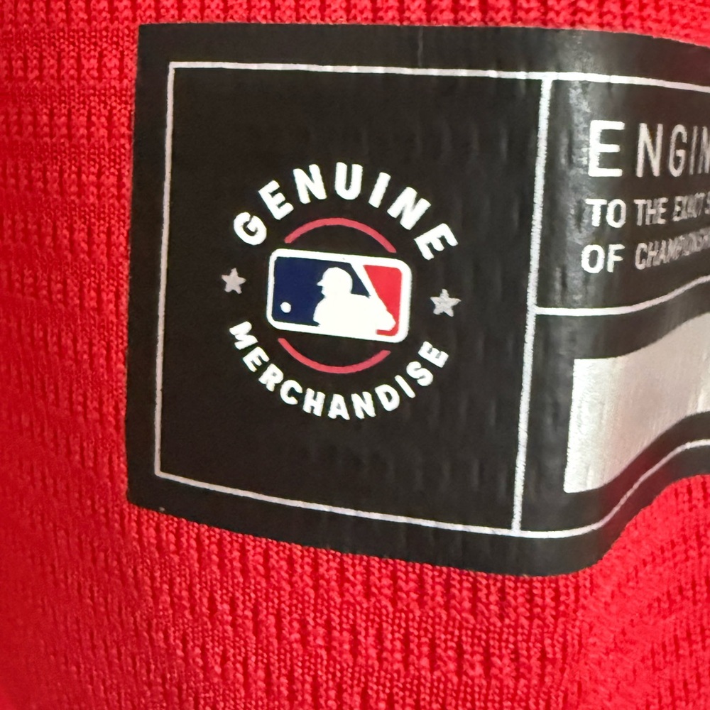 Nike x MLB Atlanta Braves Alternate Jersey Youth S Toddler 4 Red Small Shirt - Picture 3 of 4